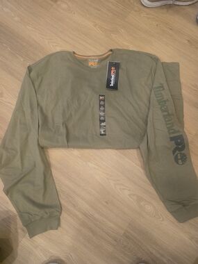 Timberland PRO Olive Green Long Sleeve Crew Tee
